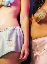 Shorty satin brodé I Plusieurs modèles